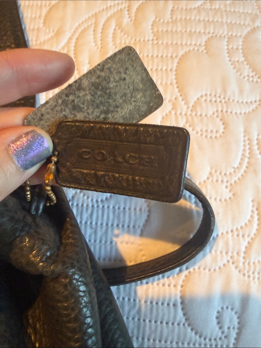 Vintage Coach Black Pebbled Leather Mini Backpack - Picture 10 of 10